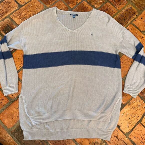Southern Shirt Cotton Sweater V Neck - Picture 4 of 7